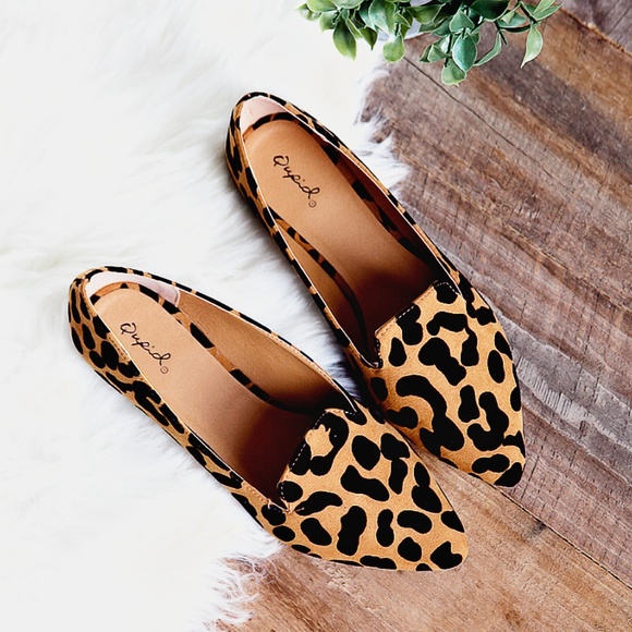 qupid leopard flats